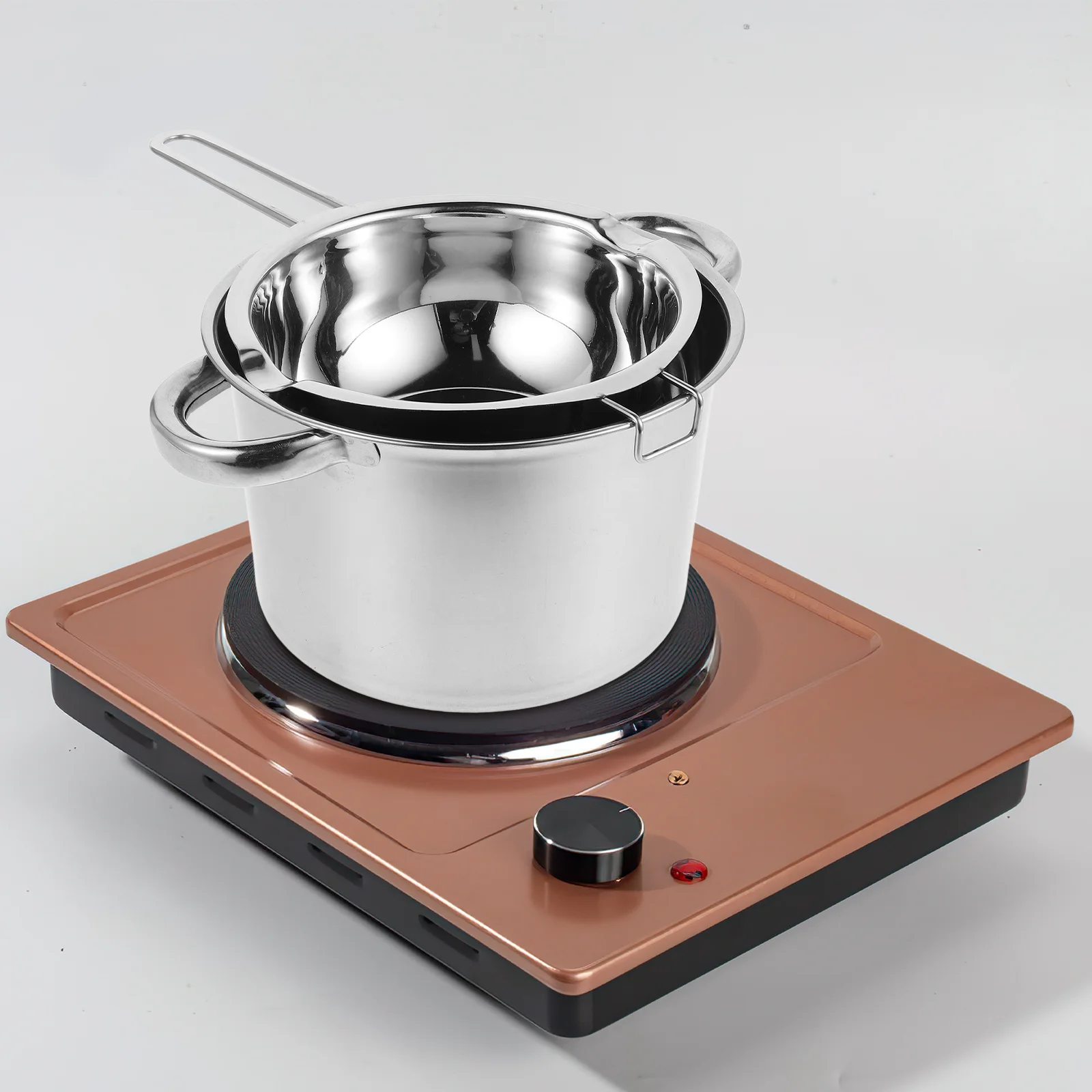 

1Set Stainless Steel Melting Pot Kit for Wax Heating and DIY Scented Candles Compact Design Home Making Tool Set