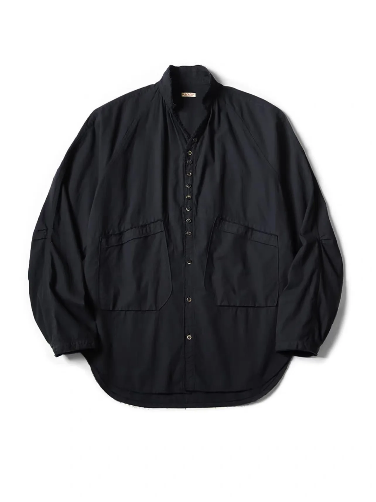 

Retro Japanese Style Pure Cotton Loose Long Sleeve Button up Shirt V Neck Casual Versatile Spring New Arrival Men's Shirt