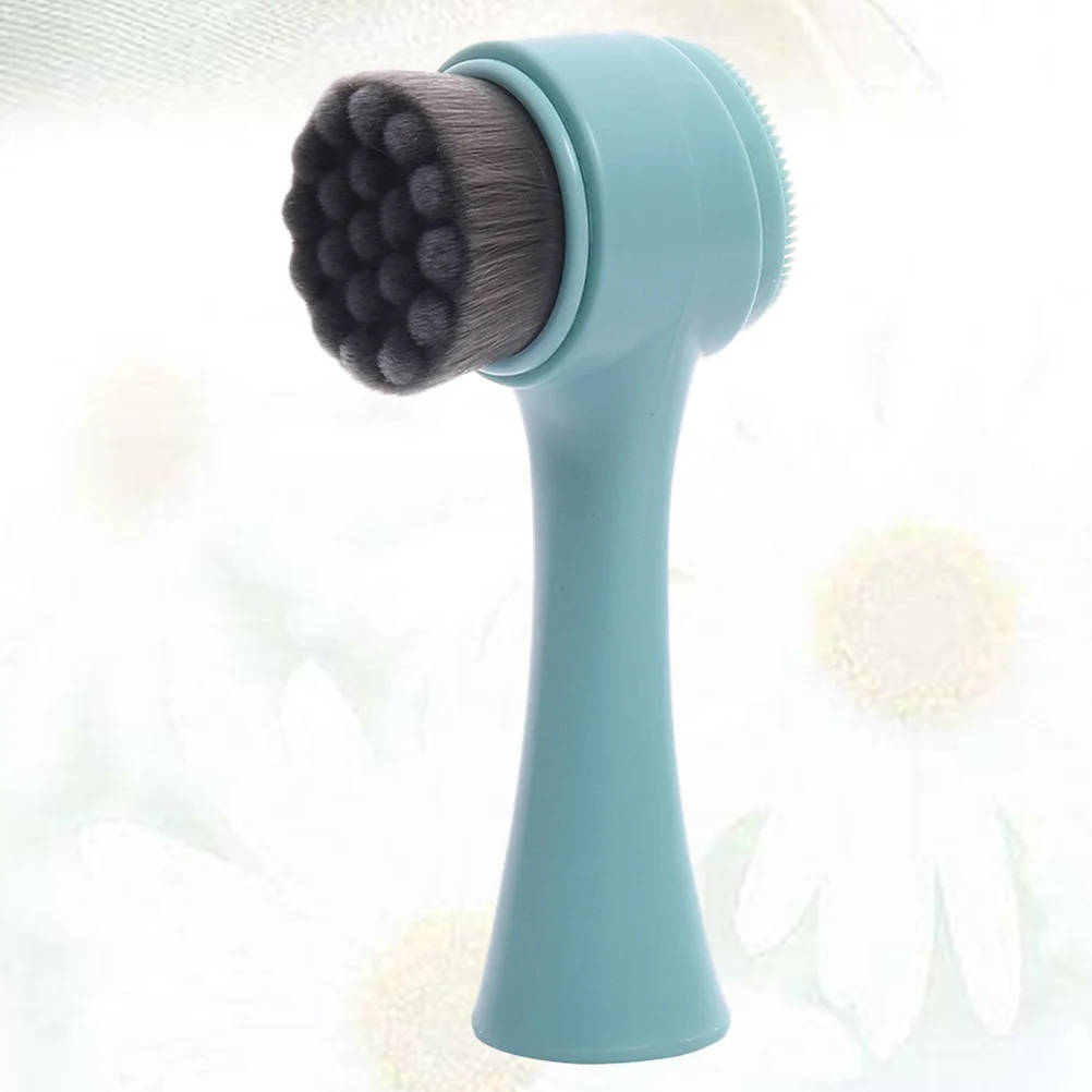1 stuks dubbelzijdige gezichtsborstel handmatig gezichtsreinigingsapparaat mee-eter poriënreiniging scrub zijkant comfortabele zachte huid