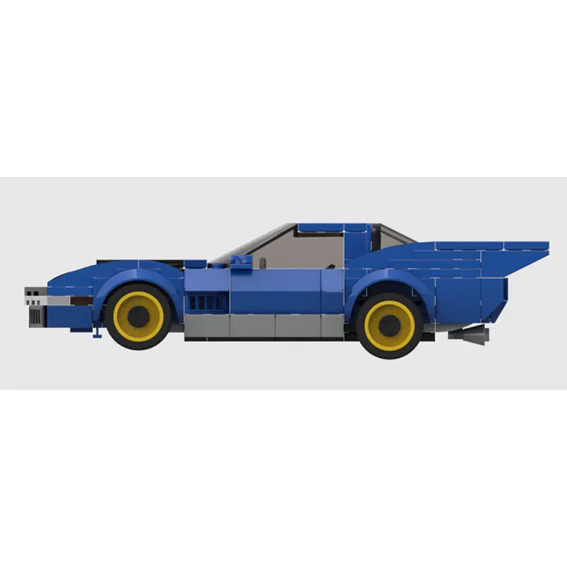 

MOC Building Blocks Cars 70S Blue Sports Car Series Racing DIY Model Creative Gift Educational Creativity Puzzle set Speed Toy