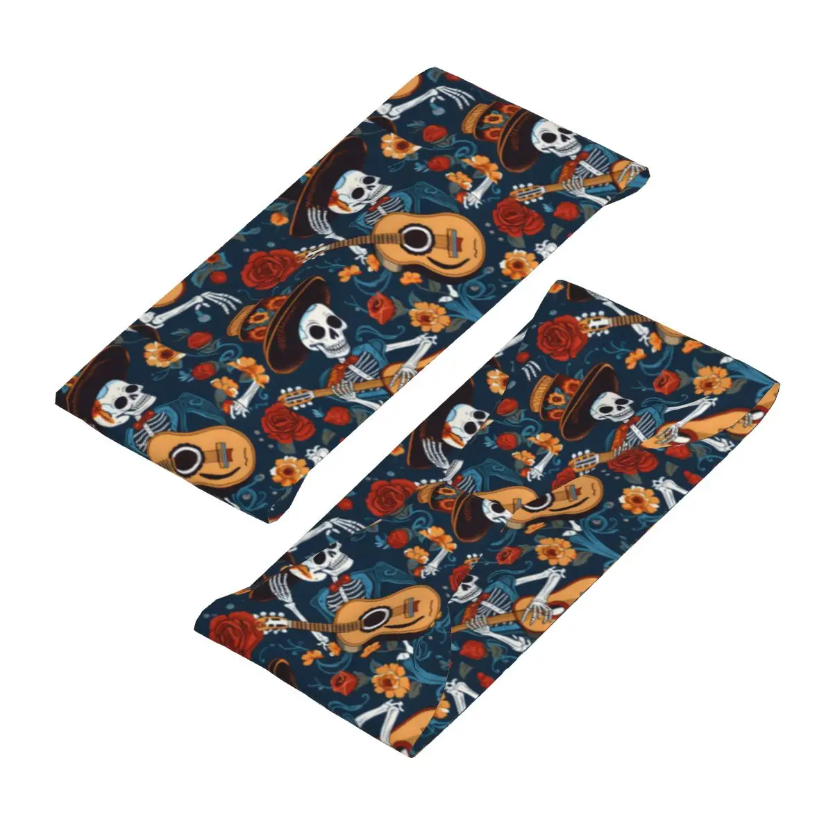 Fascia sportiva Scheletri con chitarre Rose Sfondo Corsa Fitness Fascia assorbente Ciclismo Jog Benda per capelli