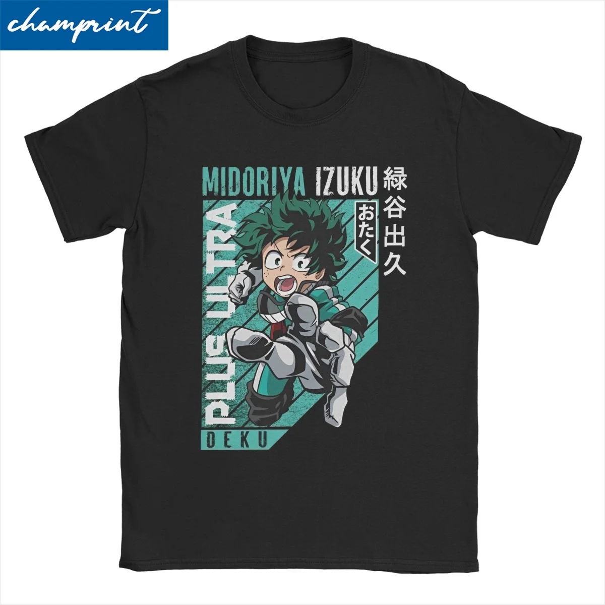 Men Women My Hero Academia Deku T Shirt Japanese Anime Pure Cotton Tops Hipster Short Sleeve Crewneck Tee Shirt 4XL 5XL T-Shirts