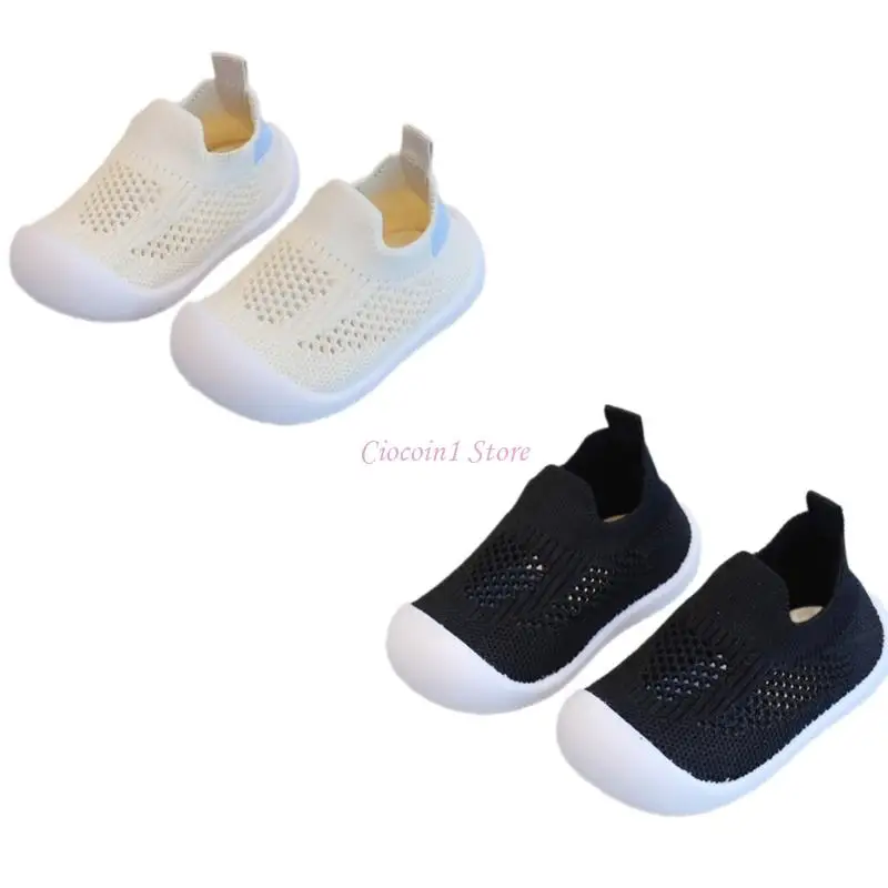

Y1UB Soft Toddler Walking Shoes Breathable Fabric 5mm Bottom for Learning to Walk Summer Baby Shoes