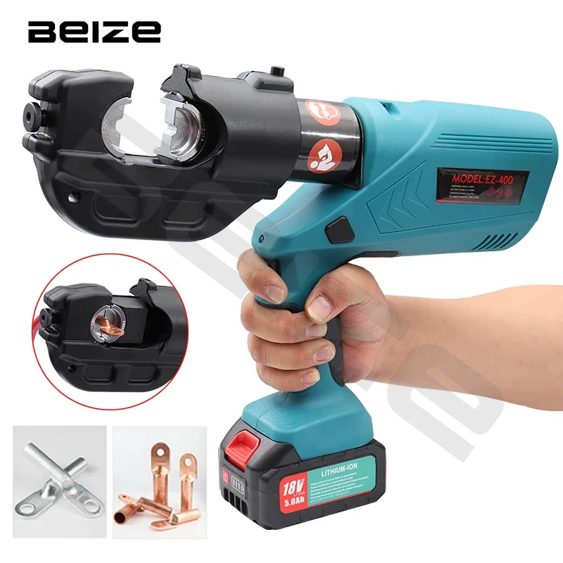 Rechargeable Hydraulic Pliers EZ-400 Electric Hydraulic Crimping Charging Crimping Tool 16-400mm² Power Cable Crimping Pliers