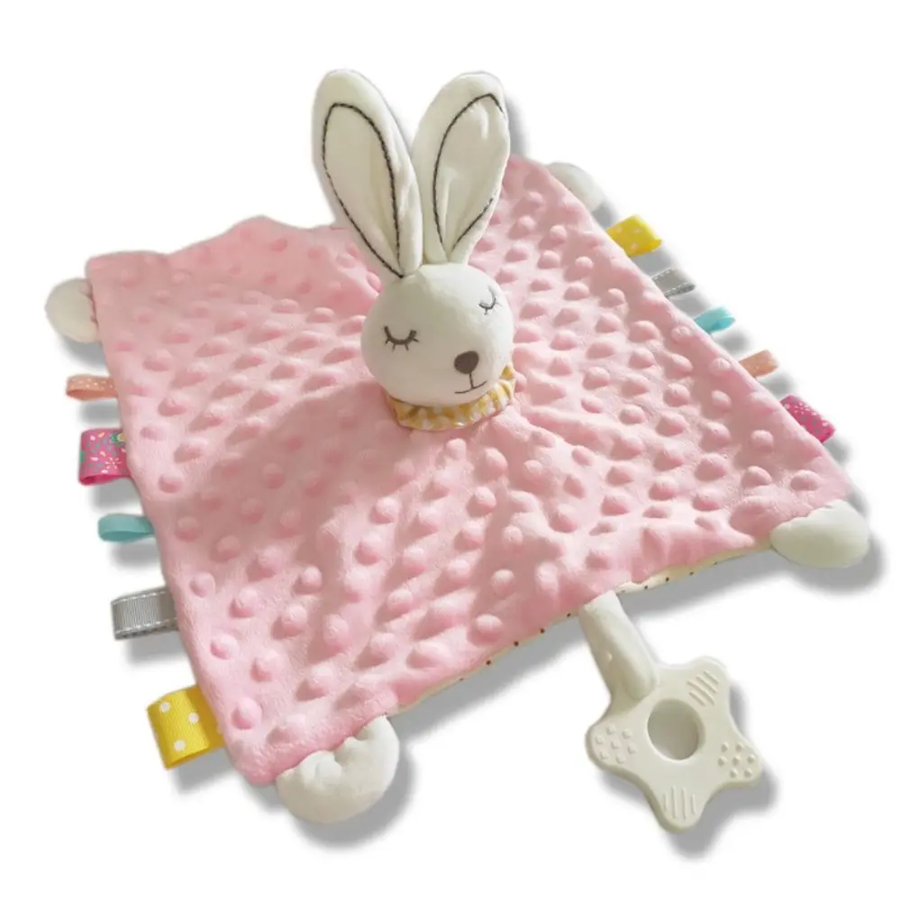 Cartoon Comforter Baby Security Soothing Towel Snuggle Stuffed Animal Newborn Saliva Towel Soft Rabbit Soothing Towel Newborns
