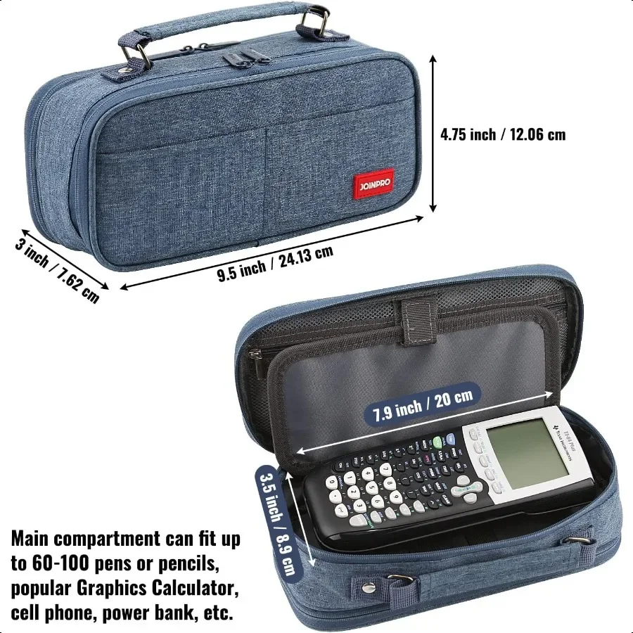 Пенал большой емкости Пенал-органайзер; Сумка для хранения на двойной молнии; Большой пенал для колледжа, школы, офиса, подростков Gi