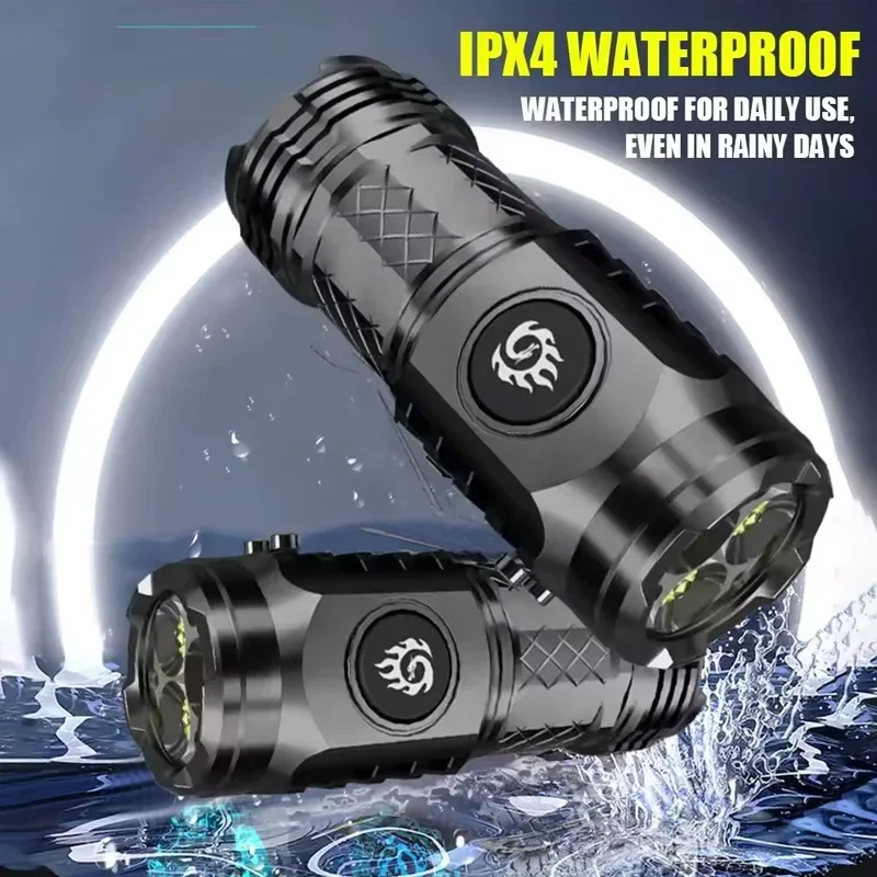 ​​Super Bright MINI LED Flashlight - USB Rechargeable Zoom Fishing Lantern with 3 Lighting Modes​​