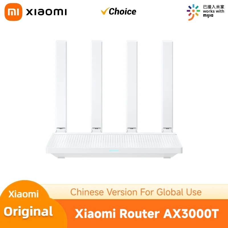 

2024 New Xiaomi Router AX3000T 5GHz 160MHz Broadband 1.3GHz Processor High Speed NFC Home Office Gaming Network Device