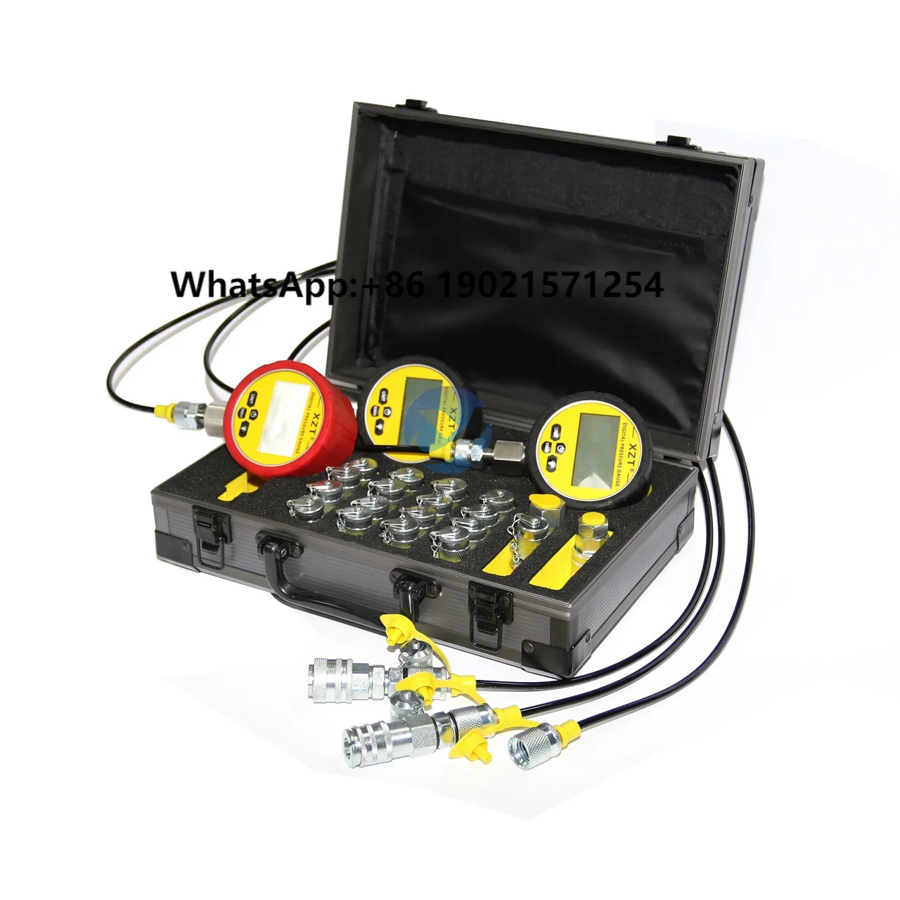 

XZT Digital Hydraulic Pressure Gauge Set Diagnostic Test Kit Excavator Digital Hydraulic Pressure Test Kit XZTK-70P