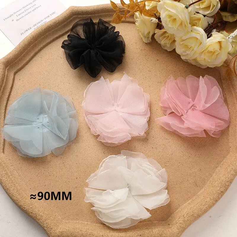 Colorful Artificial Fabric Flower For Wedding Party Home Decoration 24pcs DIY Hat Accessories Jewelry Making Ornaments