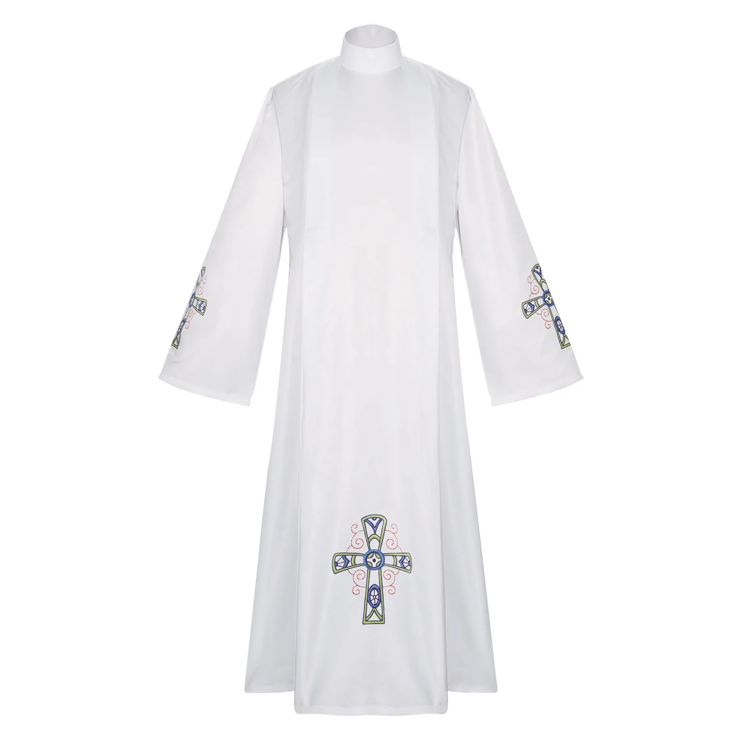 Clergy Robes Catholic Church Utensils Priest Robe White Church Gown Costume Christian Religious Etiquette Supplies