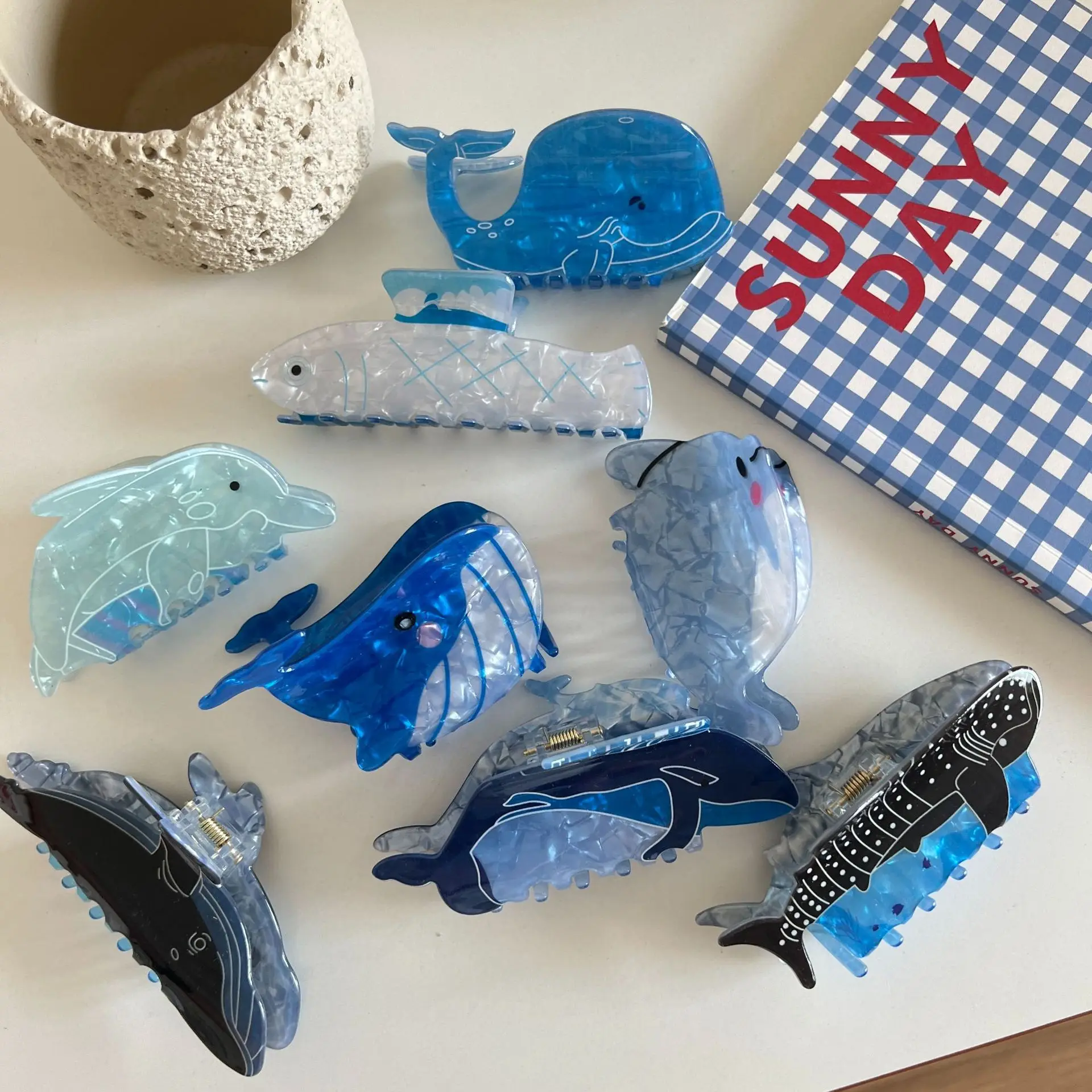 

Ocean Creature Series Hair Clips Octopus Crab Hair Clip Whale Seahorse Hairpin Unique Shark Clip Hair Accessory