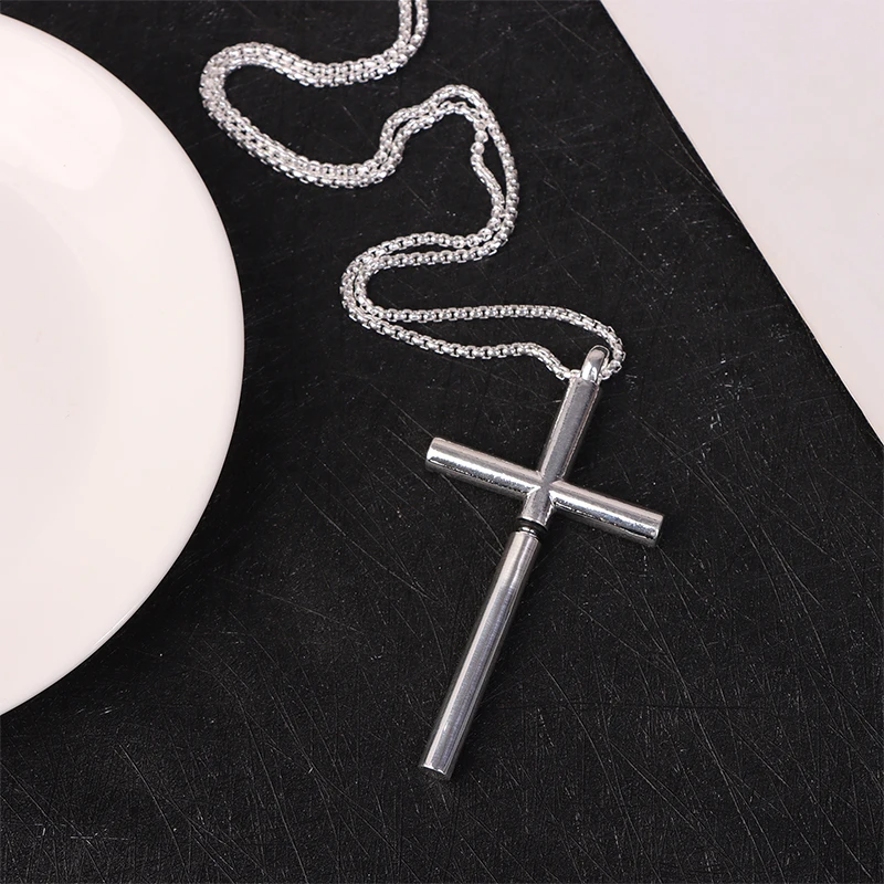 1 قطعة قلادة الصليب المعدنية الرجال قلادة مجوهرات الأزياء EDC الأدوات للذكور الإناث الهدايا أدوات متعددة