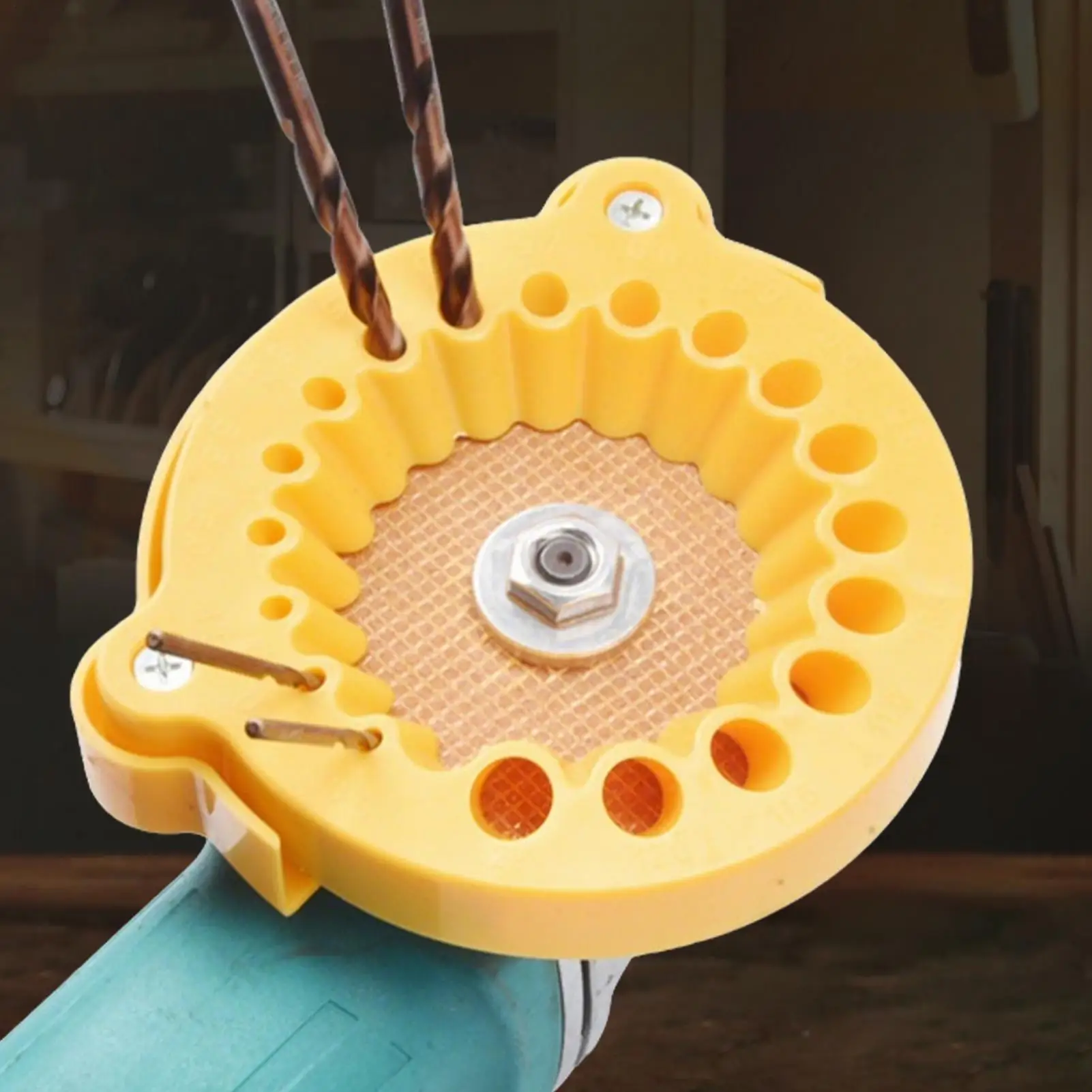 

Drill Sharpener Handheld Bit Sharpening Tool Precision Drill Grinding Attachment for Gardening Home Improvement Woodworking