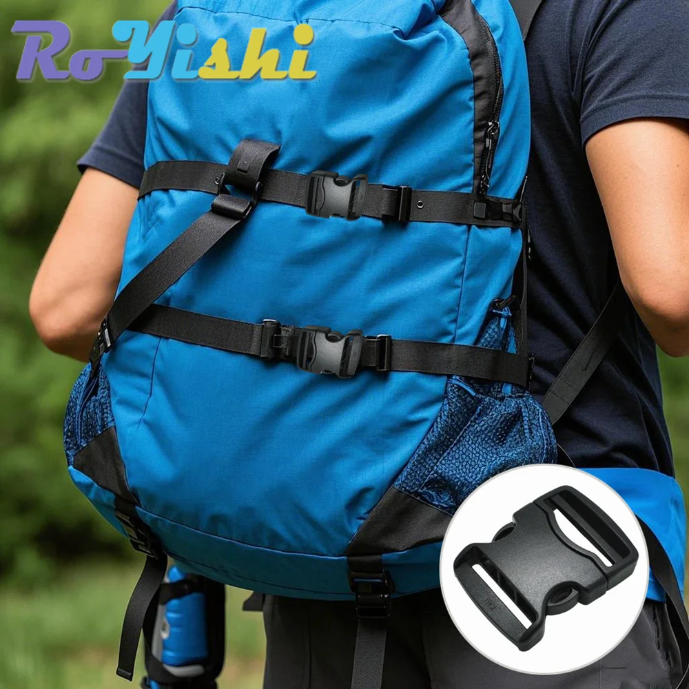 10 قطعة/الحزمة 20 مللي متر 25 مللي متر 32 مللي متر 38 مللي متر 50 مللي متر حزام فصل مشبك للرياضة في الهواء الطلق حقائب الظهر الطلاب الأمتعة إكسسوارات السفر