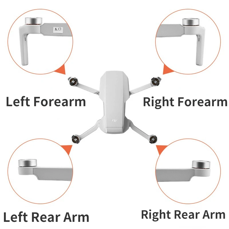 Original DJI Mini 2 Arms Body Shell Middle Frame Bottom Shell Upper Cover DJI Mini 2 Arm Repair Rccessories