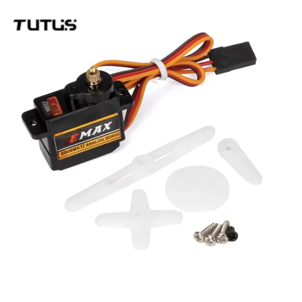 EMax ES08MA II 12g Analog Metal Gear Servo with Mount & 15T Arm for 1/24 RC Car Model Axial SCX24 Gladiator Upgrade Parts