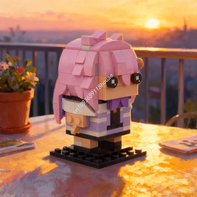 

156 шт. MOC Brickheadz Nyanners, модель строительных блоков, строительная креативная сборка, идея игрушки, рождественский подарок, образовательный кирпич для детей