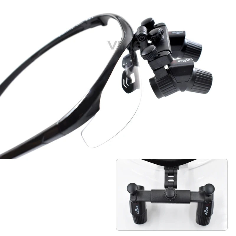 Flip-up 4X Dental Surgical Loupes with LED Headlight Adjustable Ergonomic Design Binocular Magnifier for Dentists