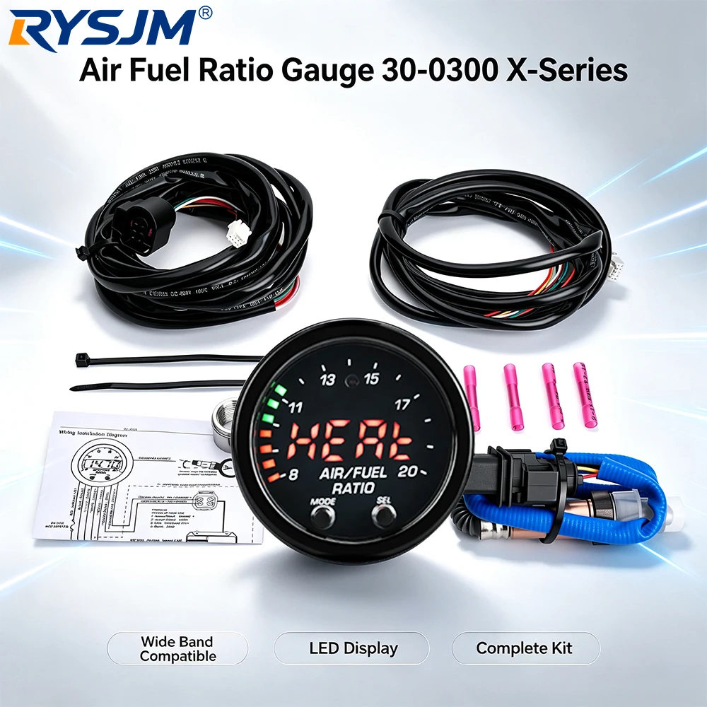 52mm Air Fuel Ratio Gauge Kit 30-0300 X-Series LSU 4.9 0258017025 Wideband Oxygen Sensor AFR Controller For Racing Engine Tuning