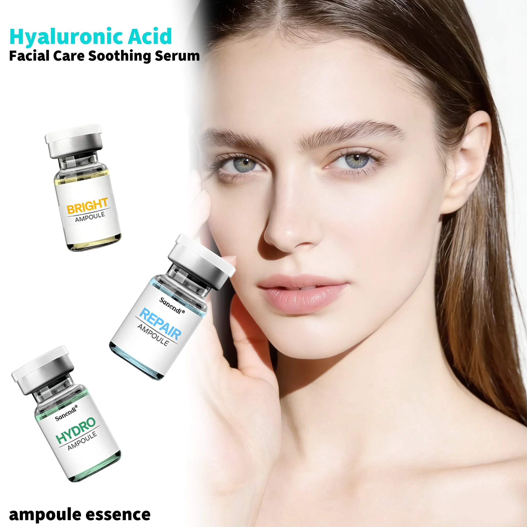 

Sanendi Facial Hydrating Essence Hyaluronic Acid Skin Brightening Care Essence Collagen Smooth Fine Lines Barrier Support