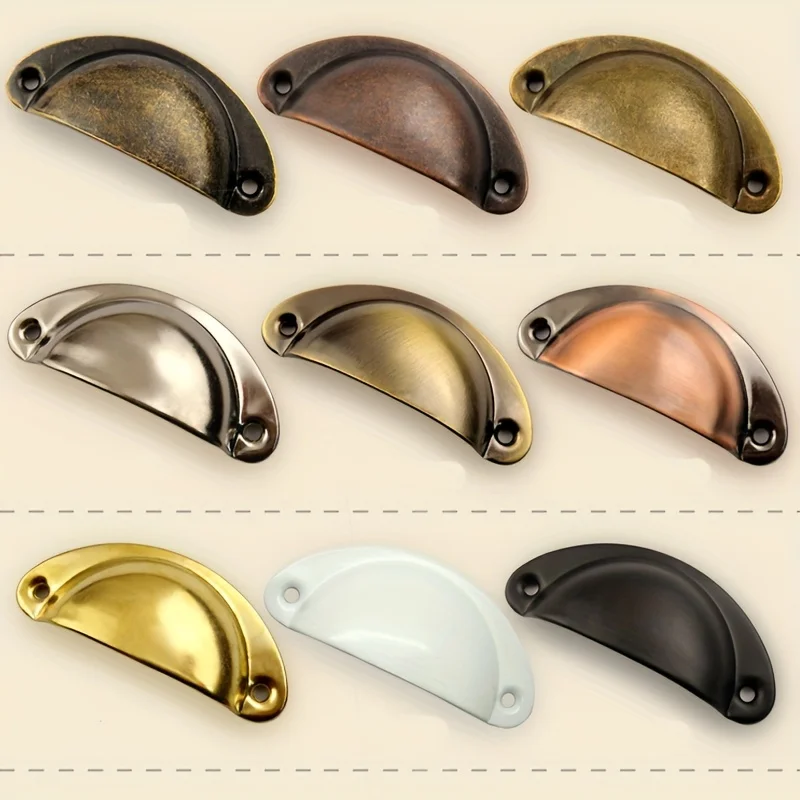 1/10PCS Retro Cabinet Handle Furniture Drawer Door Handle Cabinet Wardrobe Handle Antique Brass Furniture Hardware Handle