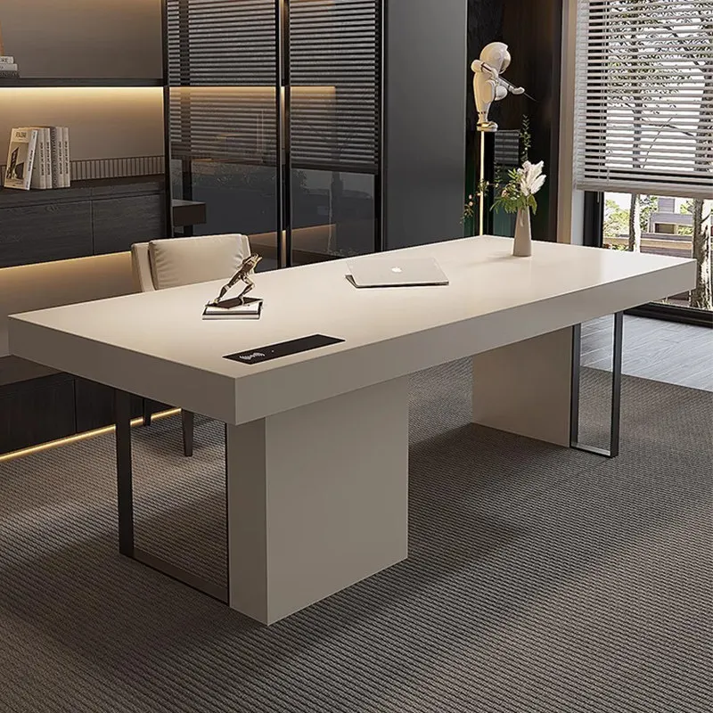 

Wood Luxury Office Desk White Organizer Modern Portable Executive Desk Gaming Study Mesa Para Computador Office Furniture