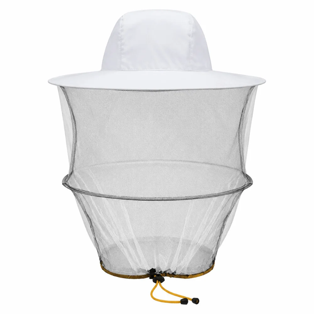 Thickened Mesh Beekeeping Hat Foldable with Brim Protective Bee Hat Anti UV Sunscreen Mosquito Net Hat Outdoor Fishing