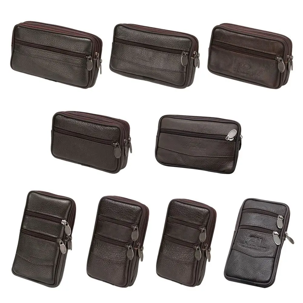 New Belt PU Leather Phone Holder Waist Bag Multifunctional Waterproof Phone Bag Portable Leisure Sport Purse Daily