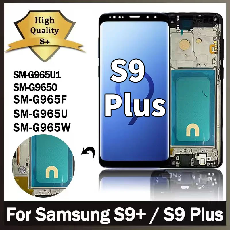 TFT qualité S9 + LCD pour Samsung S9 Plus G965 G965F G965U LCD écran tactile numériseur avec remplacement de cadre