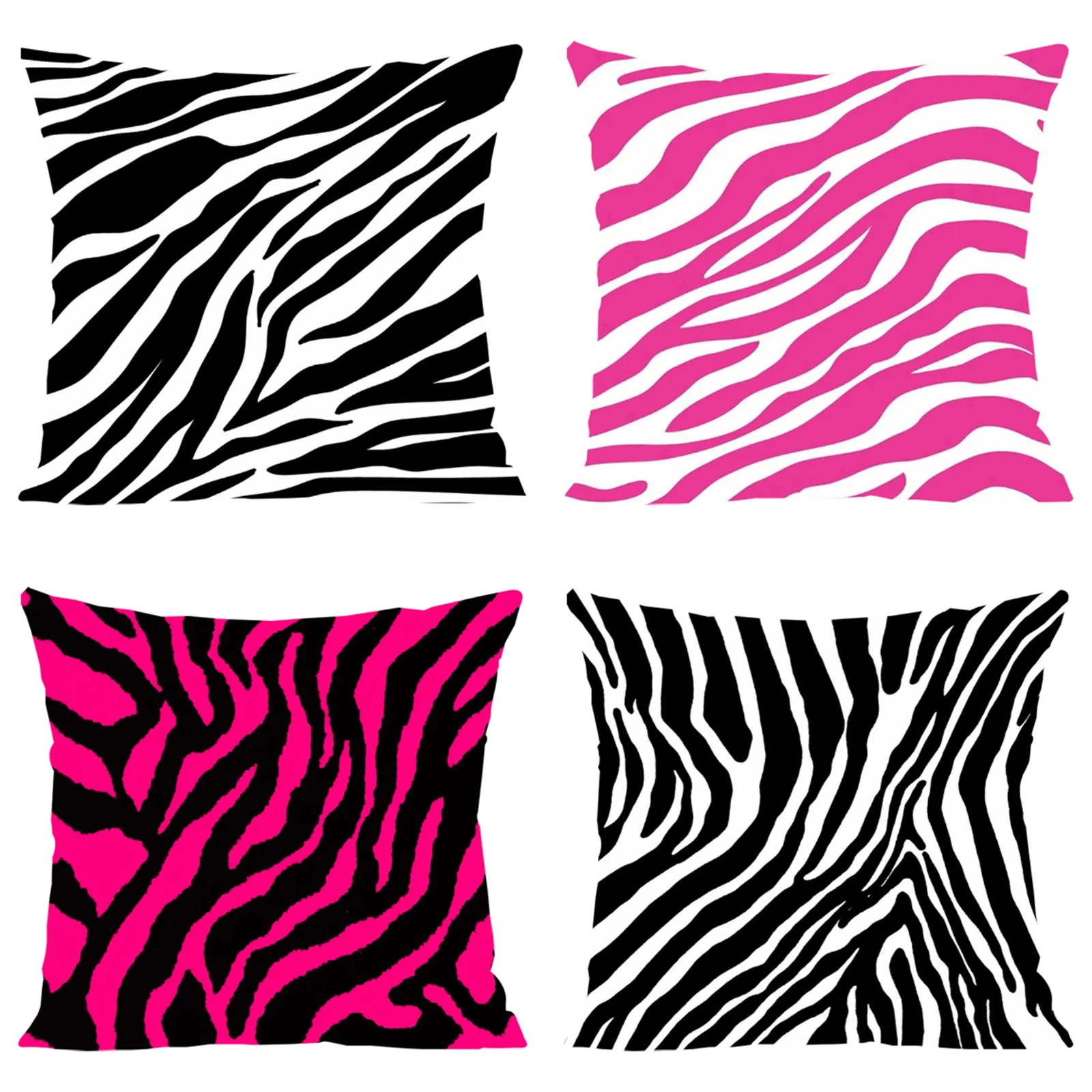 

Zebra Print Pillowcases for Pillows 45x45 Cushion Cover Pillowcase 50*50 Pillow Covers Decorative Luxury Home Decor Cushions Bed