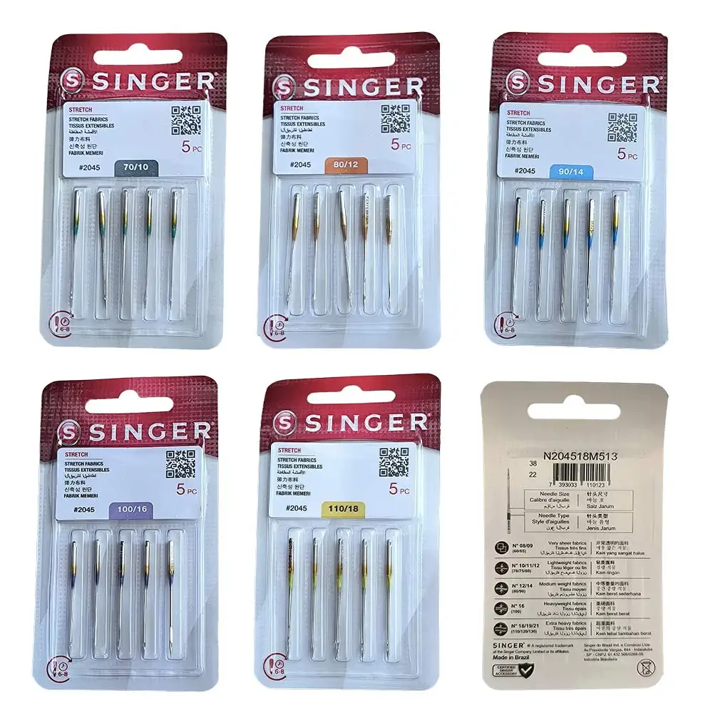 Household Sewing Machine Needles 2045# for Strech Fabrics 2026# Denim Needle 2044# Embrodery Fit Brother Singer Janome Juki Etc.