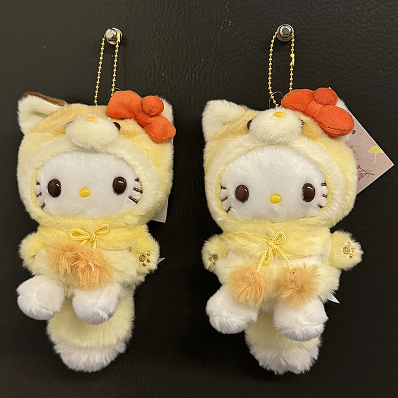 

15cm Sanrios Hellokittys Plush Keychain Pendant Cute Animals Fox Plushie Keyring Backpack Hanging Ornament Accessories Girl Gift