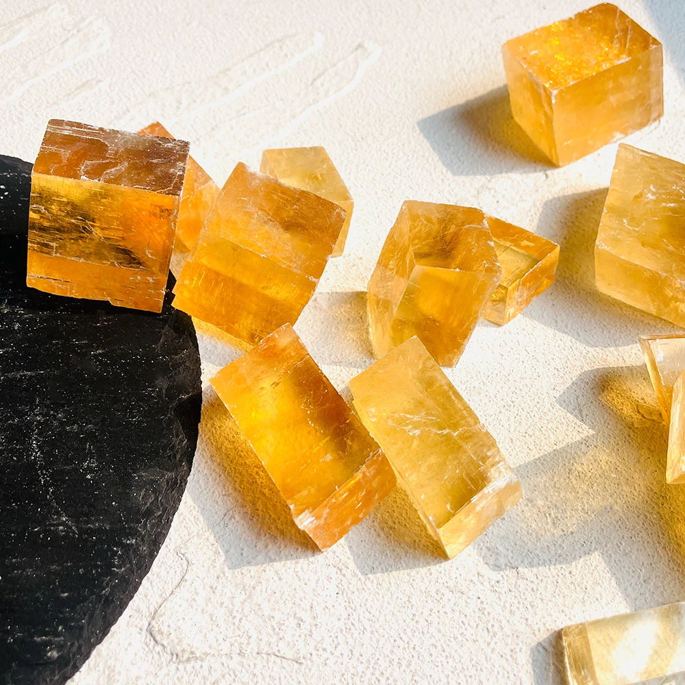 1PC Natural Honey Calcite Raw Crystals Cluster Healing Reiki Stones Mineral Home Room Decoration