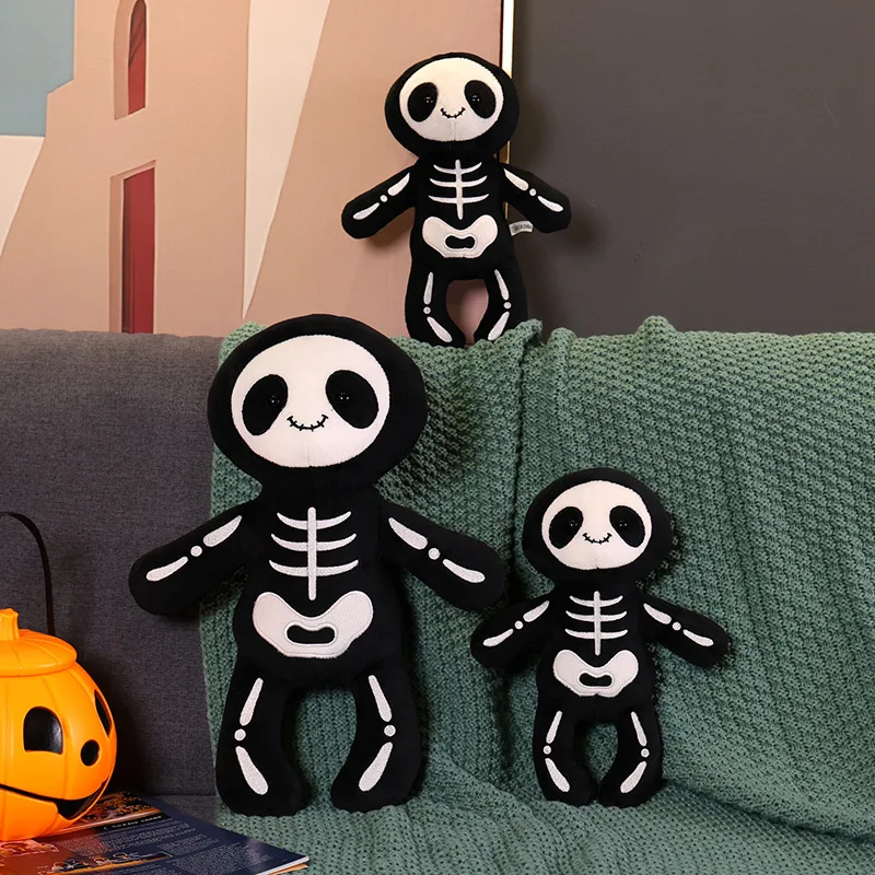 28/40CM Funny Halloween Doll Skeleton Monster Bob Plush Toy Throw Pillow Bed Waist Doll Spoof Prop for Boy and Girl Holiday Gift