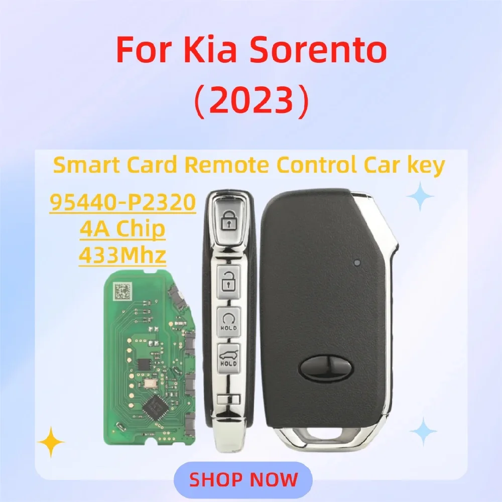 

jingyuqin 4 Buttons 433MHz 4aChip For Kia Sorento 2023 FCCID:95440-P2320 Smart card Remote control Car Key Matching Durable