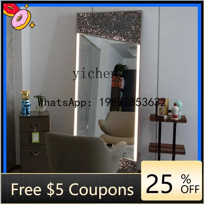 J1     barber shop mirror table Special hair salon mirror table Floor-to-ceiling mirror table