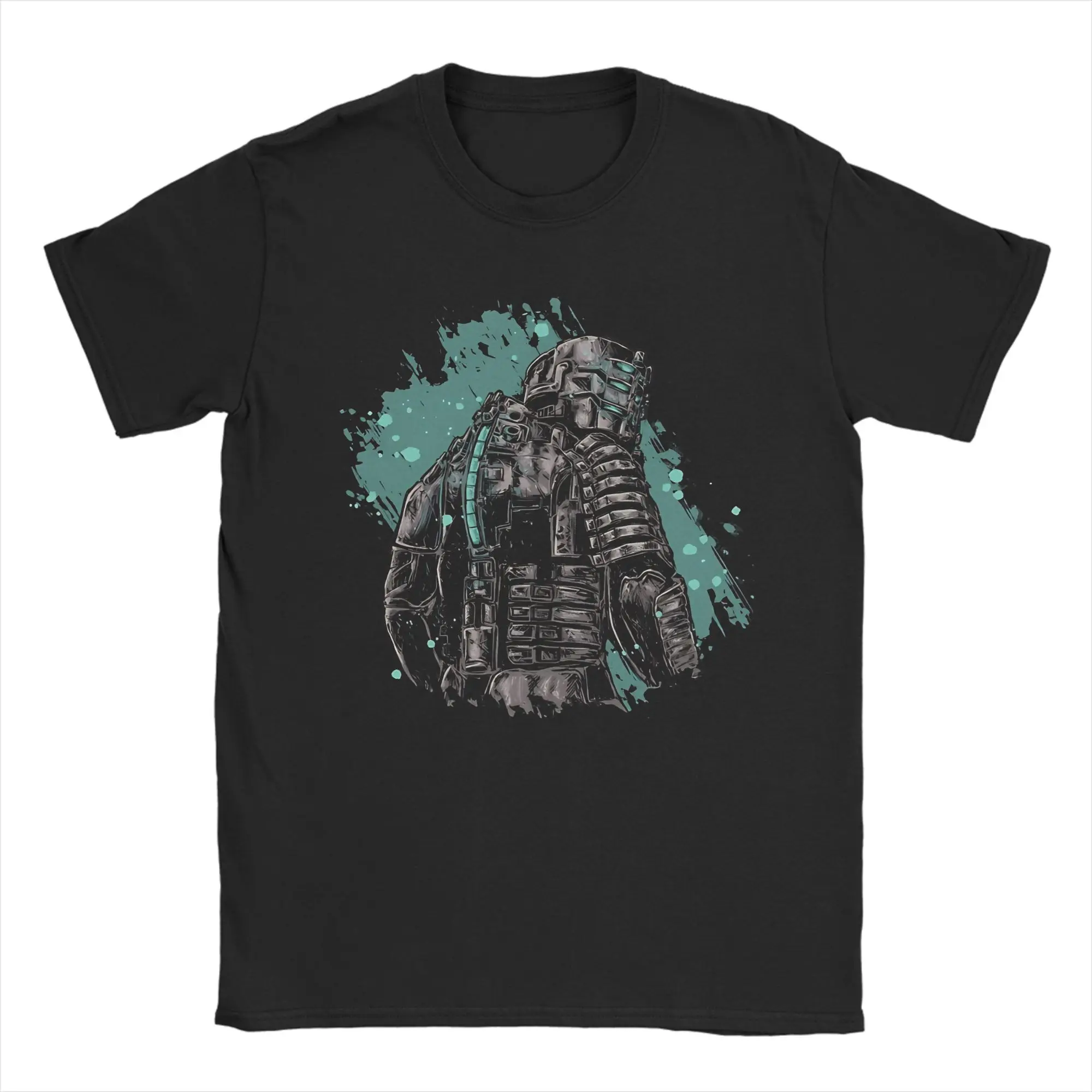 Isaac Clarke Dead Space Horror Game T-Shirts Men  Awesome Pure Cotton Tees Crewneck Short Sleeve T Shirts Big Size Clothing