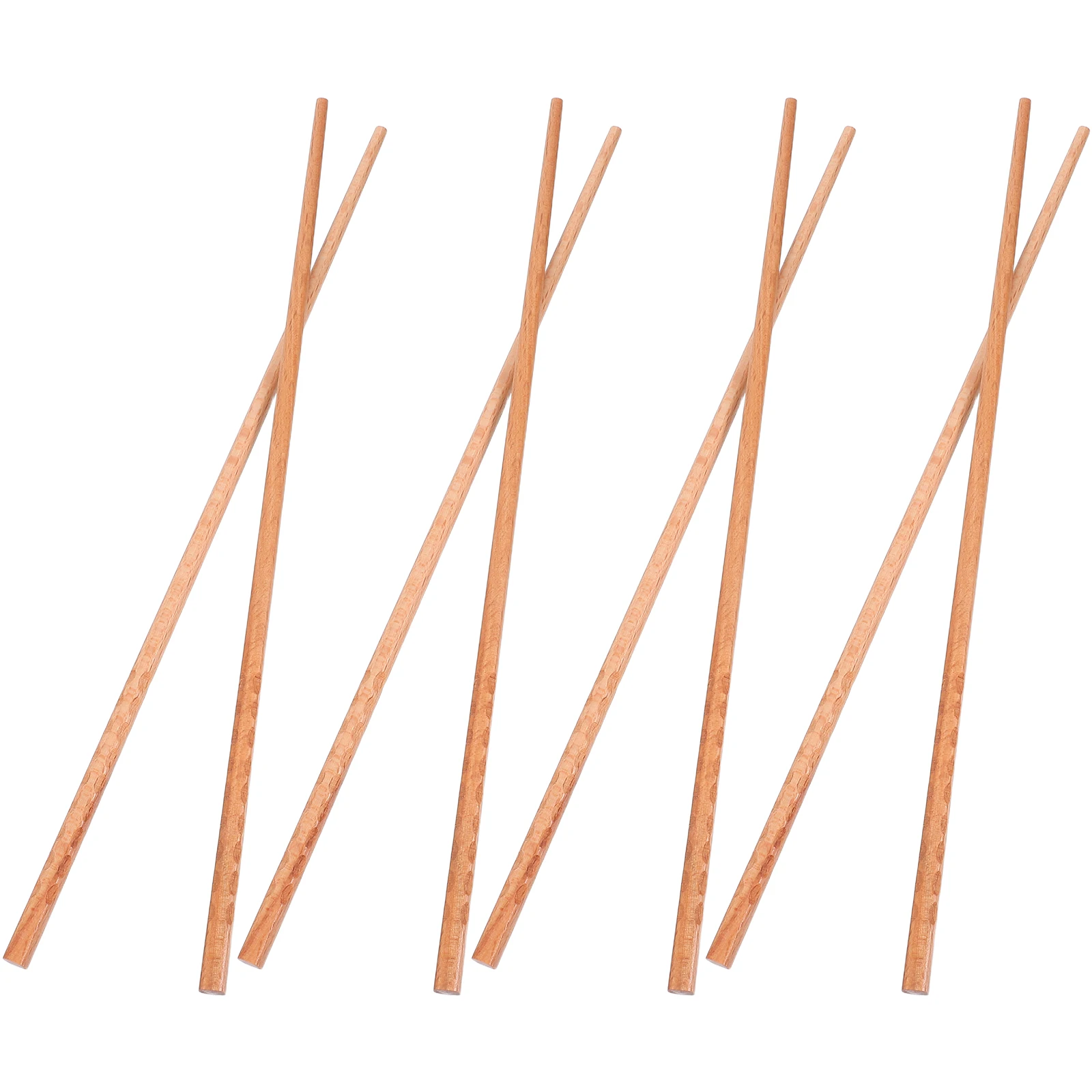 

4 Pcs Beech Wood Chopsticks Classic Style Classical Dumpling Wooden Bamboo Eating