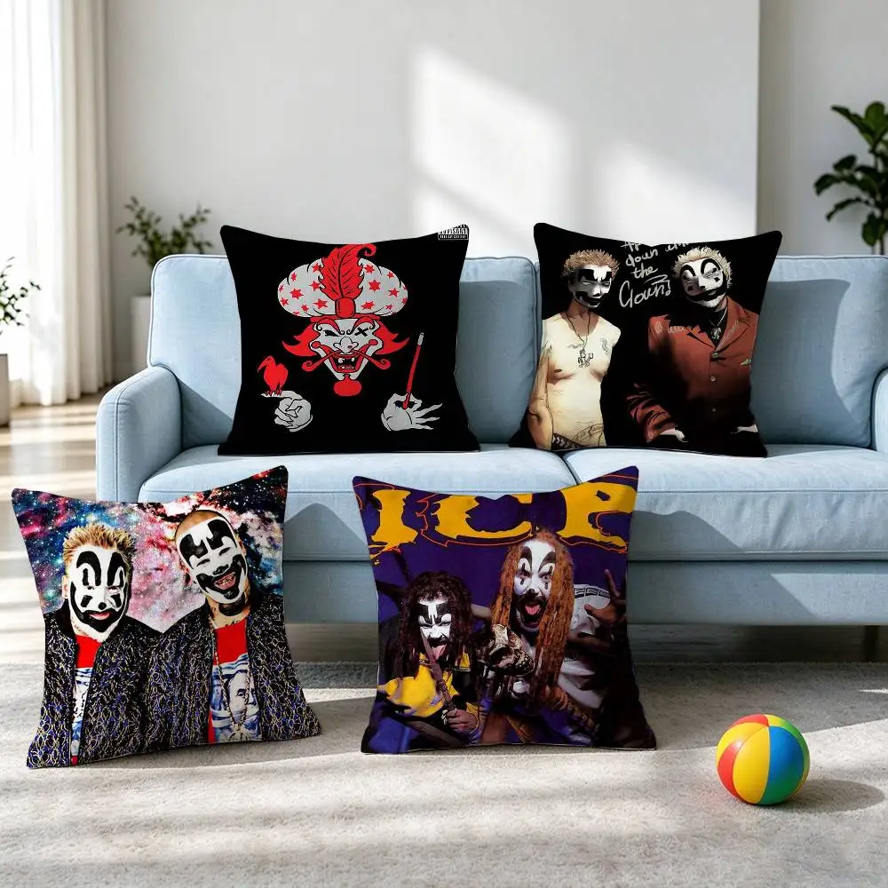 Insane Clown Posse ICP Hip Hop Square Double-Sided printed Pillow Case Bedroom Bedside Pillow Sofa Cushion Cover Gift