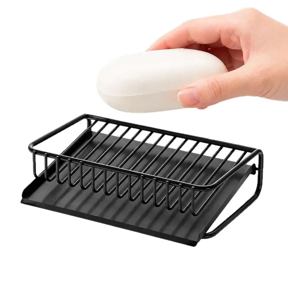 Self Draining Soap Dish 12 Degree Tilt Design Draining Design Soap Saver Dish Plastic Elevated Base Bar Soap Holder Home Storage