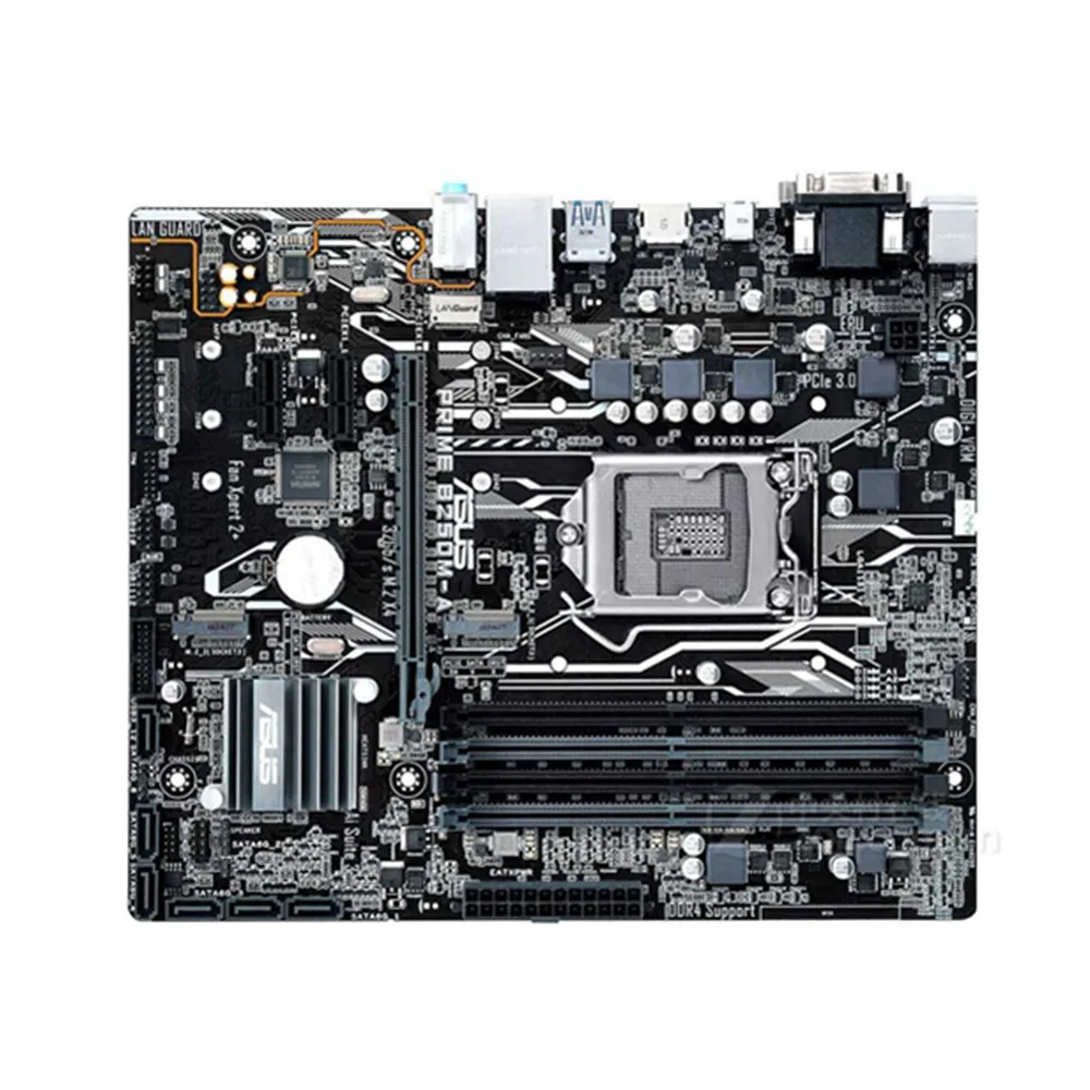 Placa-mãe de desktop para prime B250M-A lga 1151 ddr4 64gb pci-e 3.0 m.2 sata vga desktop b250 placa-mãe 1151 micro atx