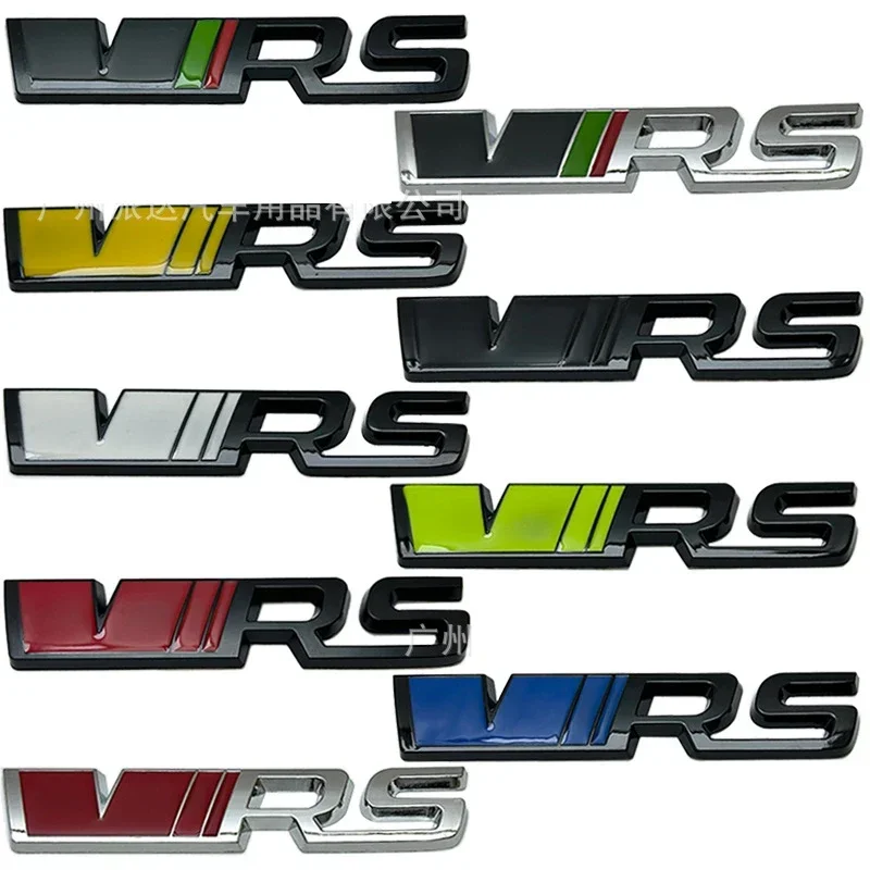 3D Chrom Metall Auto Styling VRS Logo Frontgrill Emblem Aufkleber für Skoda Octavia Fabia Rapid Superb Kodiaq Hinten Stamm Aufkleber