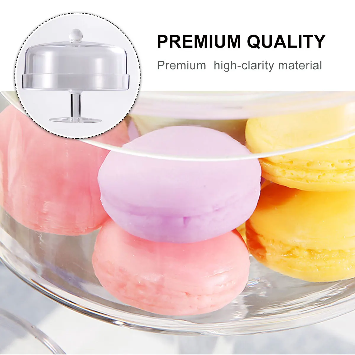 

1 шт., прозрачная пластиковая крышка для еды, прочная, нержавеющая, для хранения торта, салата, необходимый кухонный инструмент, крышка для домашнего шведского стола, еды