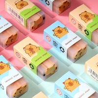 Capybara eraser, cute and clean, super-tidy eraser for elementary school students, suitable for exams, drawing, and pencil use.