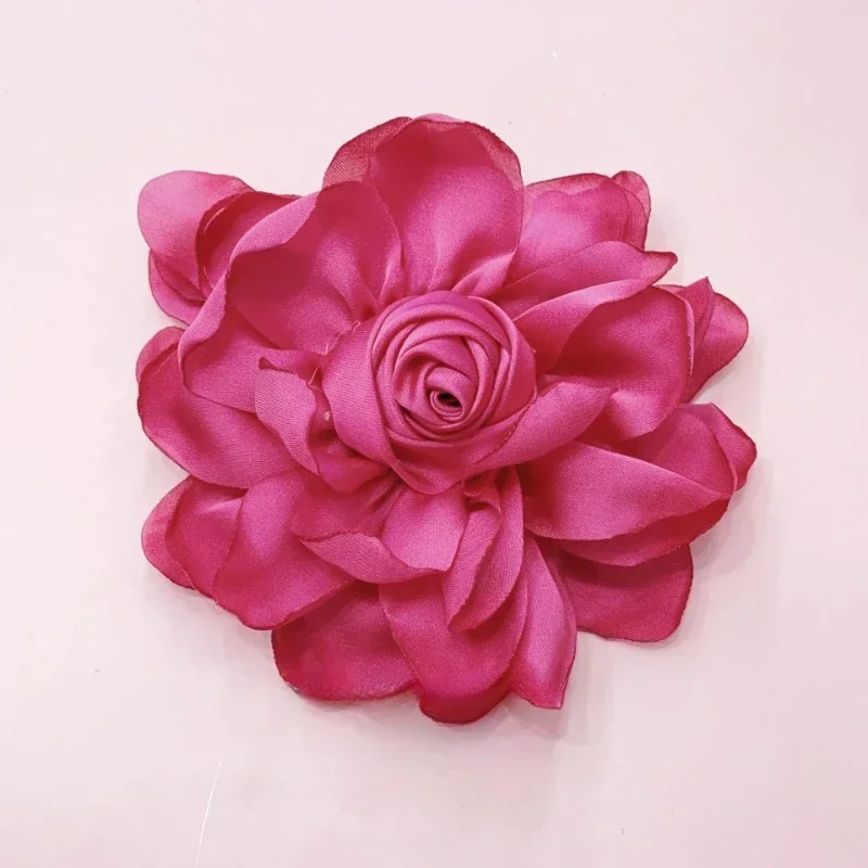 10cm Women\'s Fabric Three-dimensional Flower Brooch Suit Jacket Lapel Pin Dress Chest Corsage