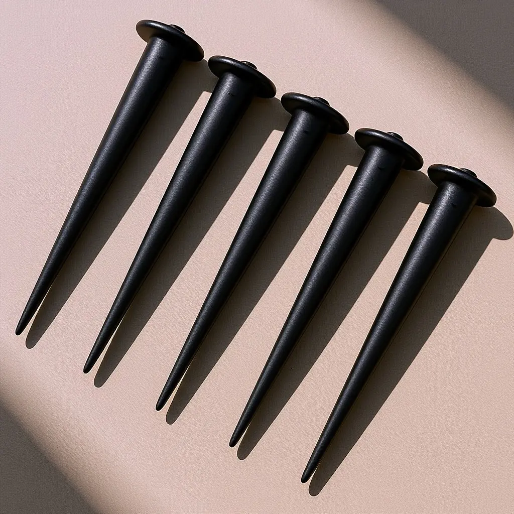 

5Pcs Aluminum Ground Spike Weather Resistant Lawn Lamp Ground Stakes Landscape Light Accessories Garden Outdoor Festival