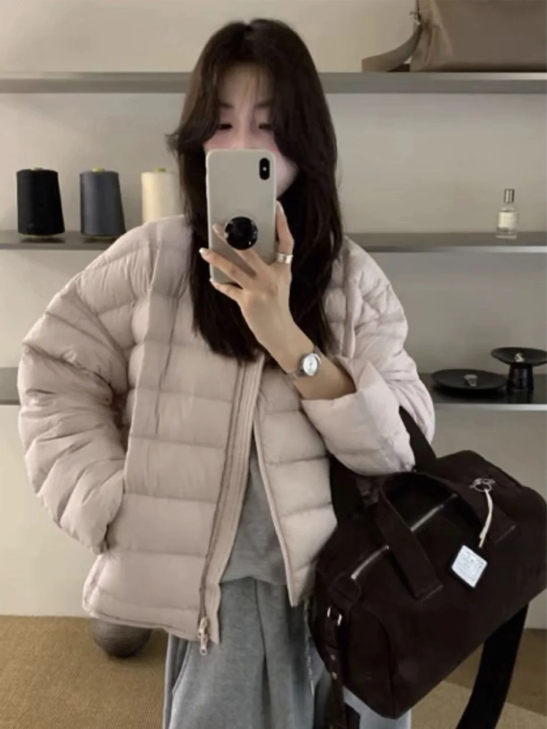 

Высококачественная женская зимняя куртка с круглым вырезом и молнией, новая модная повседневная универсальная теплая толстая верхняя одежда из хлопка