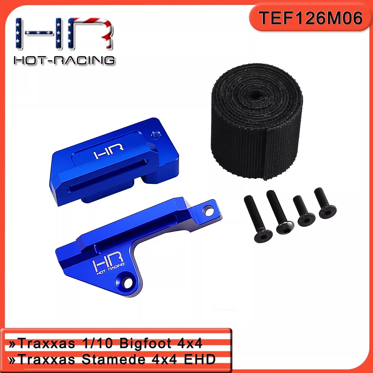 

HR Traxxas 1/10 Bigfoot 4x4 Stampede 4x4 алюминиевое крепление для аккумулятора