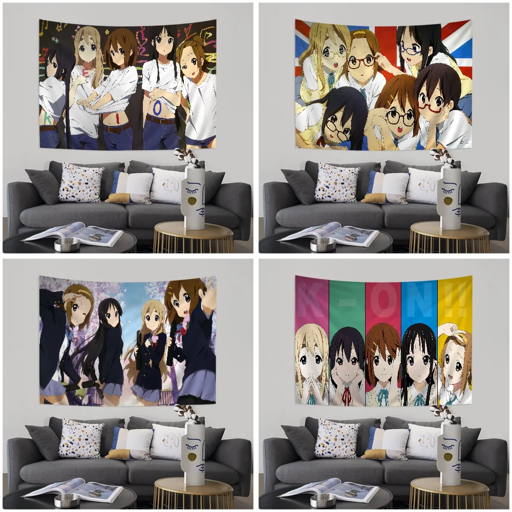 K-ON Cartoon Cute Lolita Kawaii Girls Chart Tapestry For Living Room Home Dorm Decor Art Home Decor